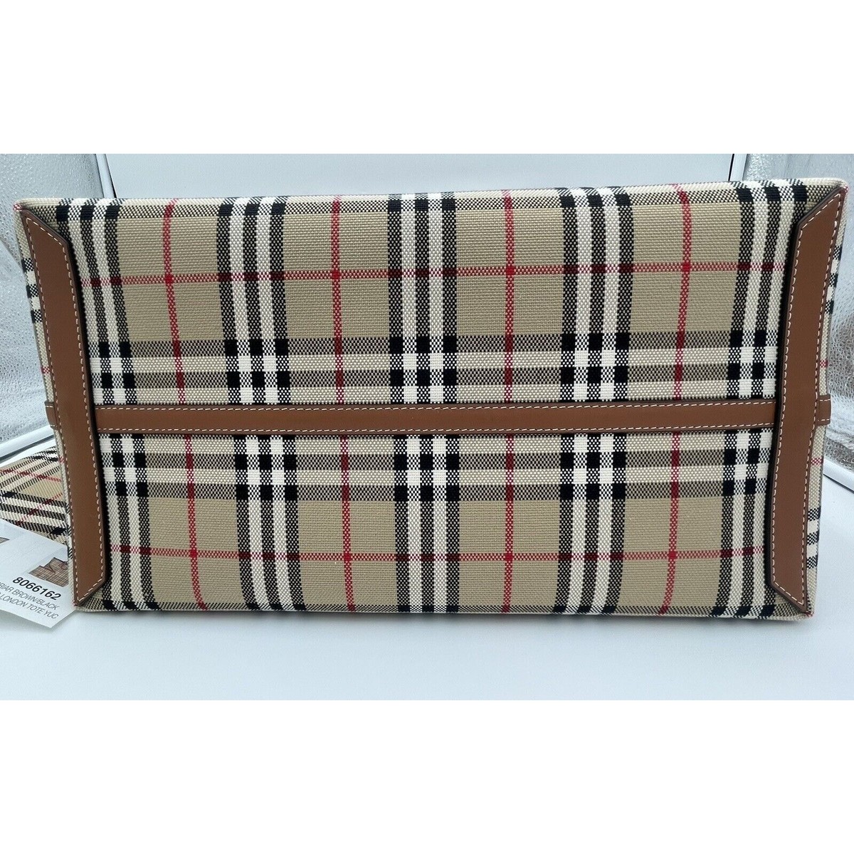 $2090 NEW BURBERRY London Check LARGE 2pc Tote Shopper Bag Purse
