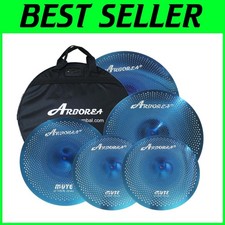 5pcs Low Volume Cymbal Set - Blue 14" 16" 18" 20" Ride Crash