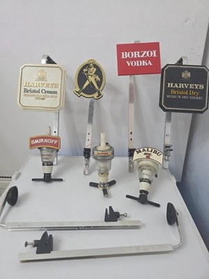 Vintage Pub Bar Optik Spirts Lot Konvolut Johnnie Walker Malibu Smirnoff Bristol