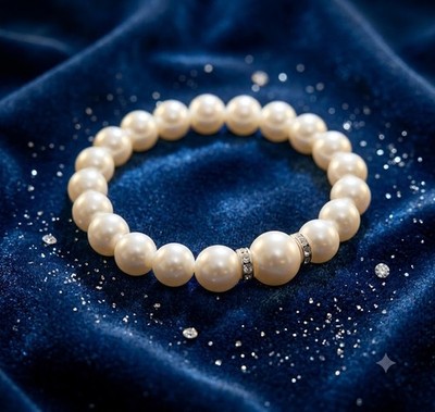 genuine natural south sea whitre pearl bracelet
