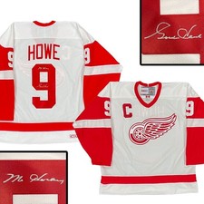 GORDIE HOWE Signed Detroit Red Wings White CCM Jersey - Mr Hockey