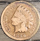 1886 1C BN INDIAN HEAD CENT IN GOOD CONDITION-TYPE 2