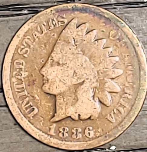 1886 1C BN INDIAN HEAD CENT IN GOOD CONDITION-TYPE 2