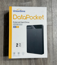 UnionSine DataPocket HD2510 2TB External Hard Drive USB 3.0 Plug & Play Black