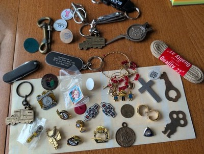 Junk Drawer Finds, Air Force, Keys, Saint Christopher...