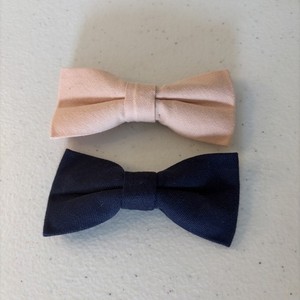 Ormond Toddler Boys Bow Tie Clip On Pink and navy blue lot of 2 