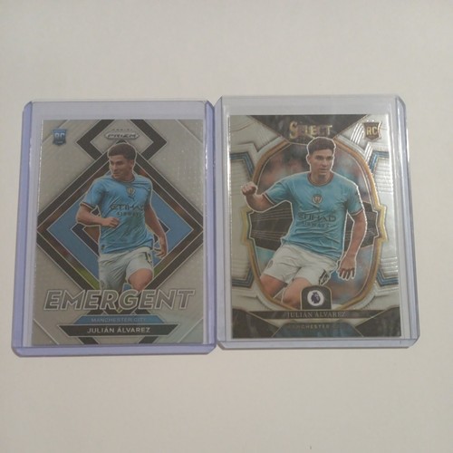 2022/23 Panini Prizm Julian Alvarez Emergent rc and select rc Manchester City