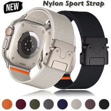 Elastic Nylon Loop Band Strap For Apple Watch 11 10 9 8 SE 44/45/46/49mm Ultra 3