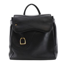 GUCCI Old Gucci Backpack Daypack vintage black Calfskin Women