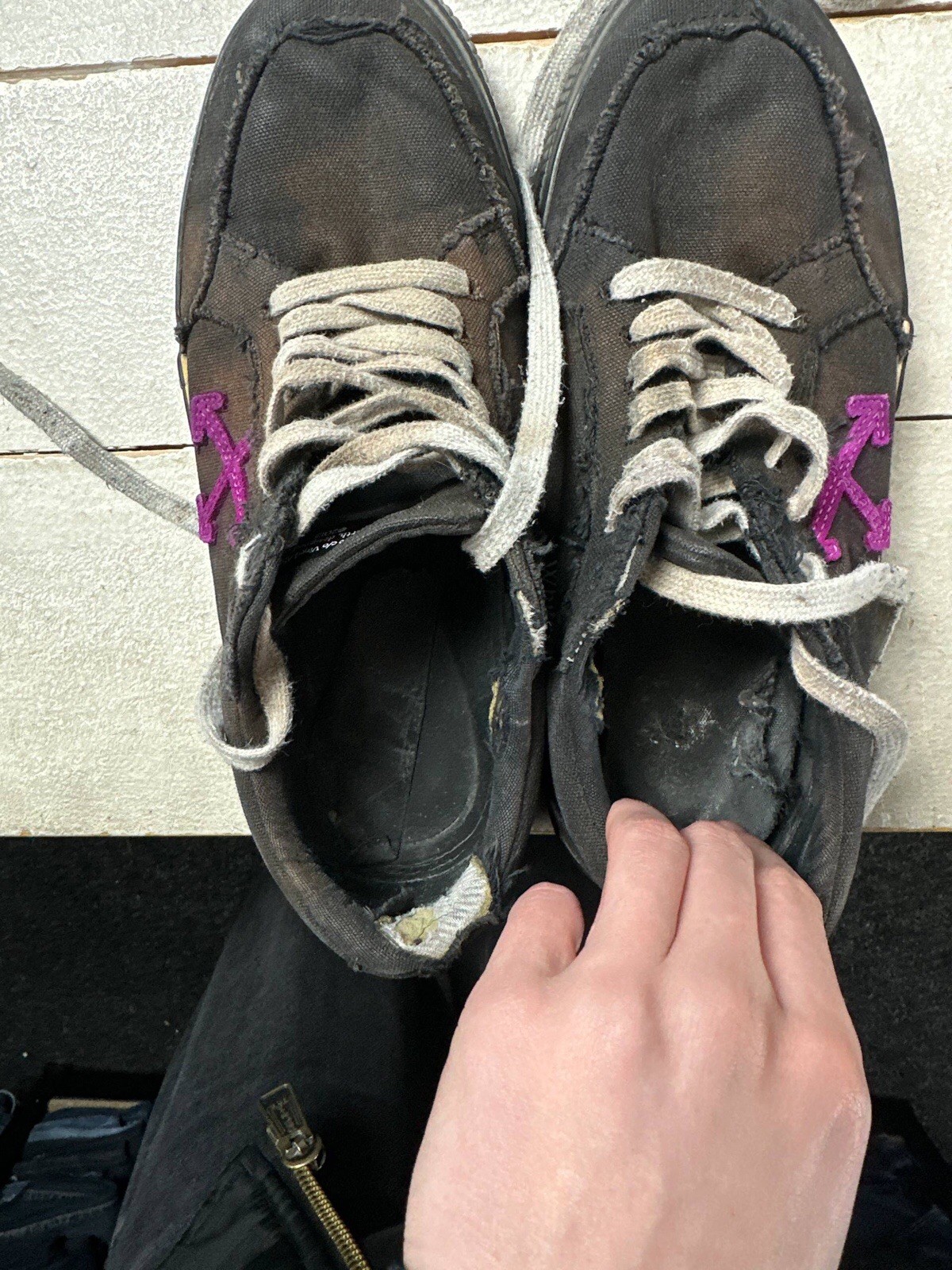 🚨 OFF WHITE DISTRESSED VIRGIN ABLOH VULCANIZED T… - image 18