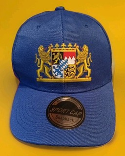 Baseballcap mit Bayern Wappen Bedruckt. Farbe: "Blau" Verstellbar. Neu!