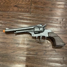 Vintage Gonher No 122 Western Revolver 12 Shot Diecast Toy Cap Gun Made In Spain