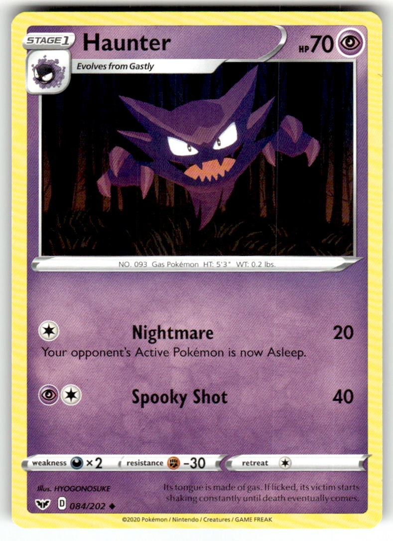 2020 Pokemon SSH Haunter 084/202