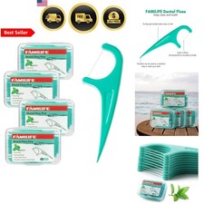 Floss Picks, 240 Count Mint Dental Floss Cleaner, Tooth Picks Flossers with 4...