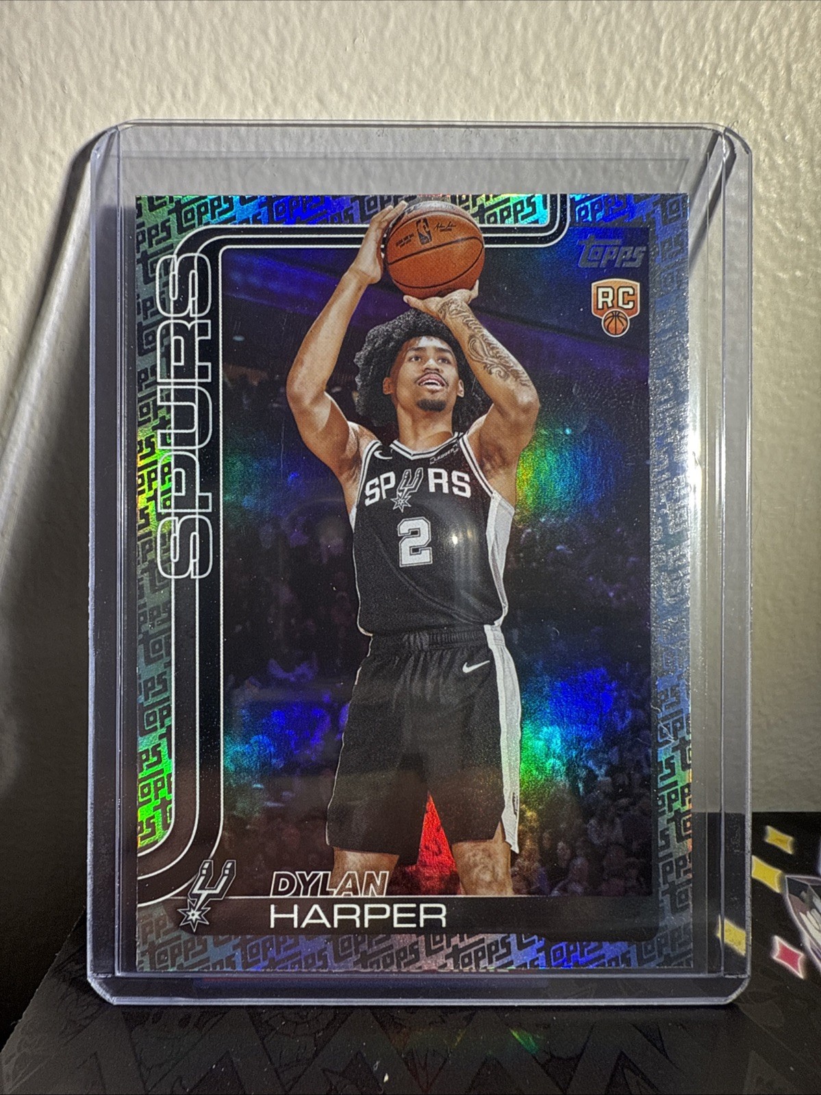 2025-26 Topps Flagship Dylan Harper #202 Topps Foil Pattern Rookie Fanatics