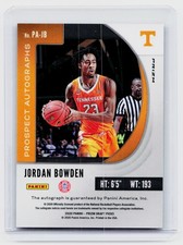 2020 #PA-JB Jordan Bowden Prospect Autographs Red Ice
