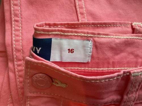 NWT Old Navy Pink Loose High-Waisted Carpenter Jeans/Pants, Girls Size 16 - Picture 3 of 8