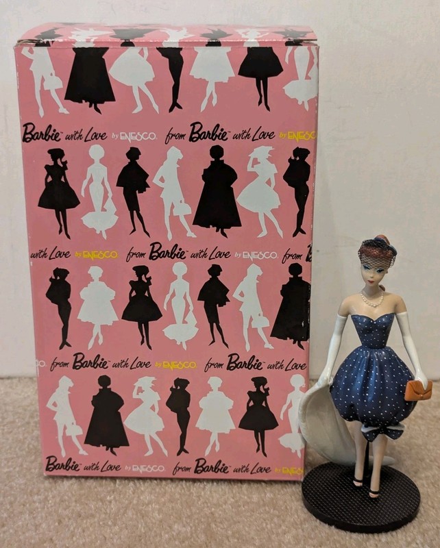  1993 Enesco Barbie with Love Gay Parisienne Vintage Fashion Figurine Mint