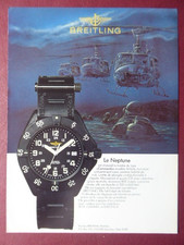 5/1987 PUB MONTRE BREITLING WATCH NEPTUNE WATCH COMMANDO ORIGINAL FRENCH AD
