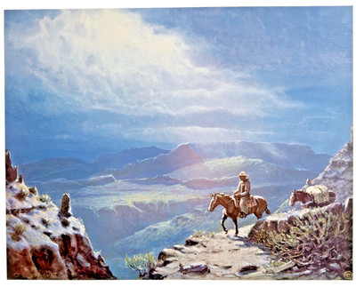  Black Canyon Trail  Vintage Signed and Numbered Western Print Olaf Wieghorst