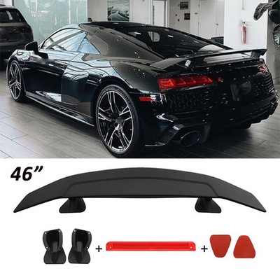 46'' Car Rear Trunk Spoiler Wing Lip Matte Black For Audi A3 A4 A5 TT RS Quattro