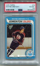 1979 Topps Wayne Gretzky Rookie Card PSA 4.5 Graded Hockey #18. rookie card picture