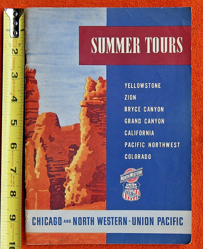1940 Union Pacific Railroad Chicago & NorthWestern Railway Train Tour Pacific NW