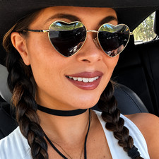 Polarized Heart Sunglasses Women Men Cute Fashion UV400 Party Shades