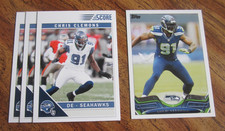 Chris Clemons Lot of 4 Trading Cards NFL Football Seattle Seahawks