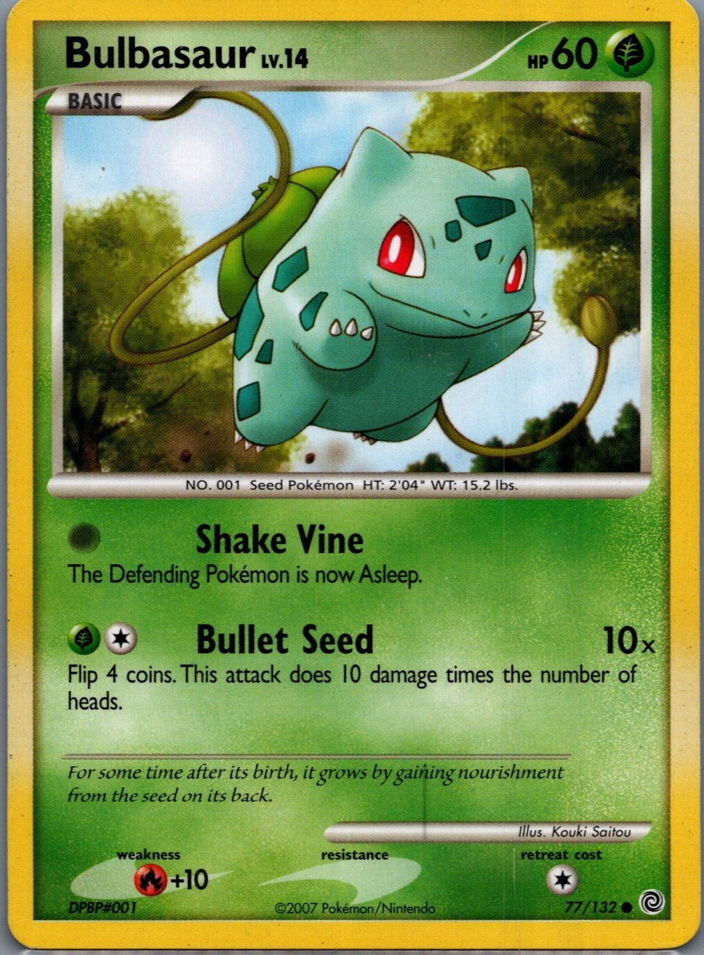 Secret Wonders Pokémon TCG Bulbasaur 77 2007