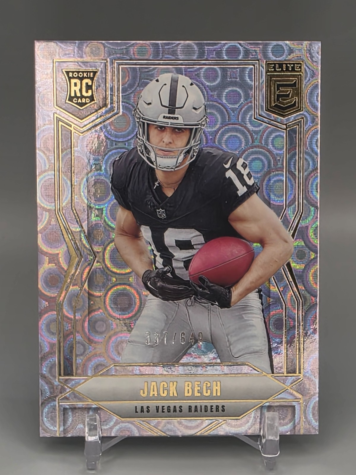 Jack Bech (RC) - 2025 Donruss Elite Football No. 177 - Lavender Pyramids /649