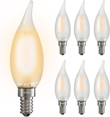 Chandelier Frosted Light Bulbs 4W (Equivalent 40W), Candelabra Candle E12 LED Bu
