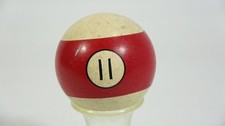 Vintage Striped Red Pool 11 Ball - 2 1/4" - 192g