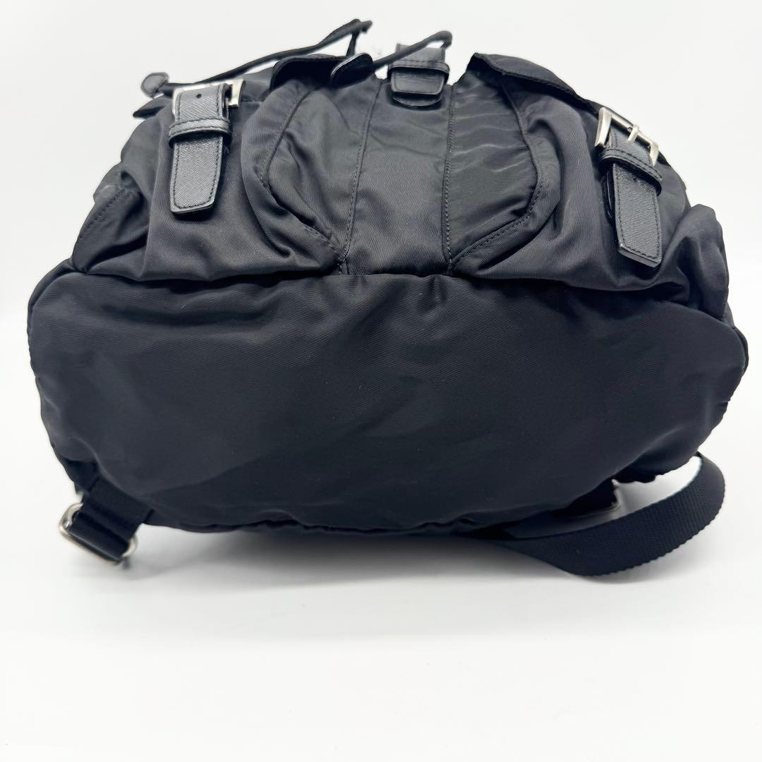 PRADA backpack Saffiano leather triangular logo b… - image 8