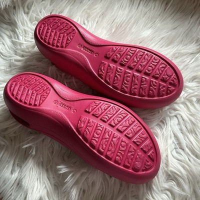 Crocs Classic Clog Damen Clogs Sandalen Rosa Slip-On flach Logo Freizeit Sommer