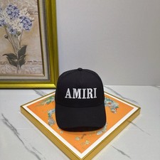 AMIRI Black Mesh Trucker Cap White Embroidere...