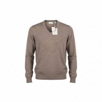 Toscano Firenze Men's XL Merino V-Neck Sweater Old Money Heritage Preppy Classic