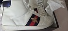 Gucci Ace Leather High-Top Sneakers Mens Shoes Size 9 EU 42 White Leather Italy — photo 6