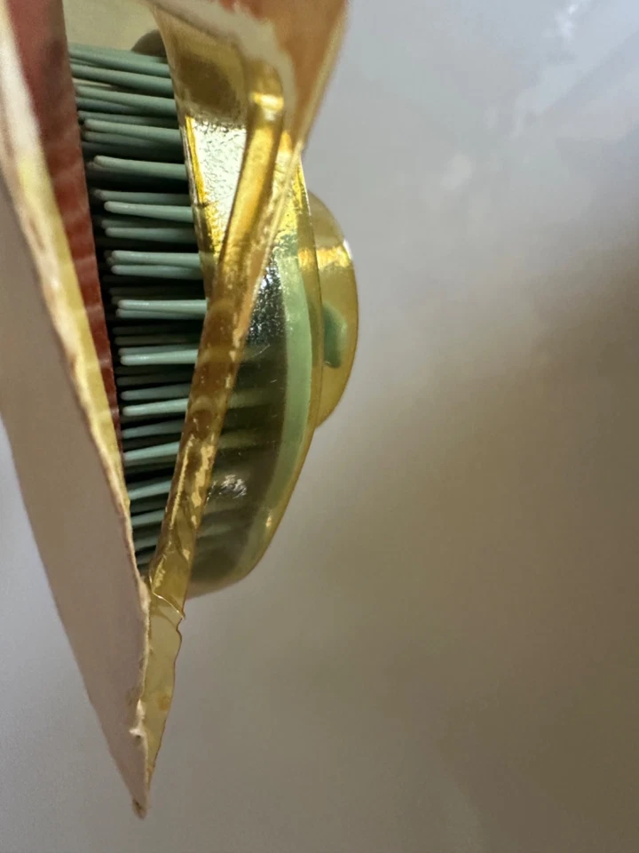 Champú y cepillo de masaje Goody 1975 vintage de colección azul verde 1975 EE. UU. nuevo nos Foto 4 de 4