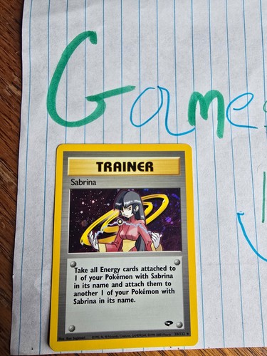 Pokemon Card Sabrina Trainer 20/132 Holo 2000 Gym Challenge Unlimited NM/M