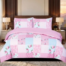 Duvet Quilt Cover Floral Bedding Set With Pillow Cases Single Double King Size