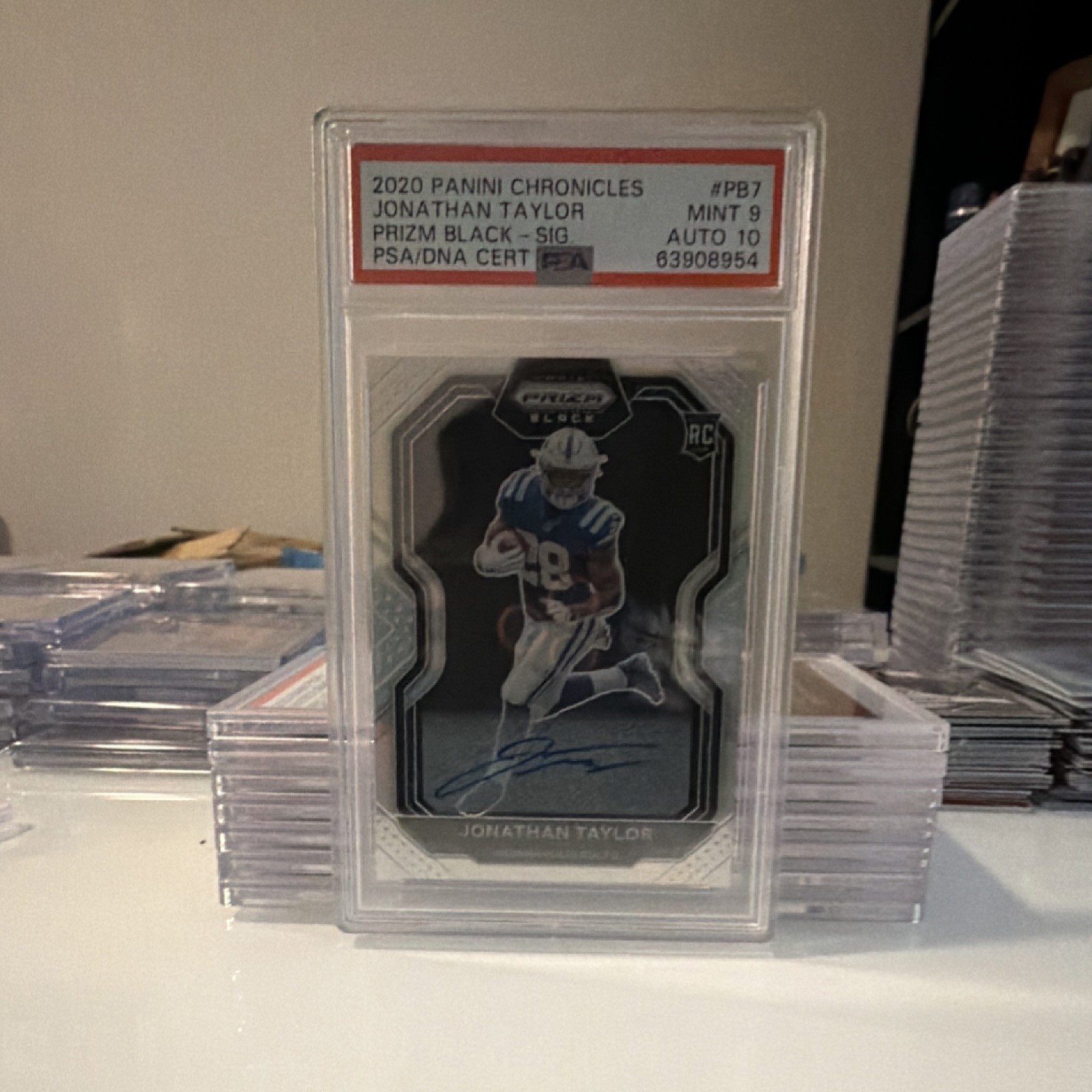 Jonathan Taylor Panini Chronicles Prizm Black #PB7 Signature-Black Finite 1/1