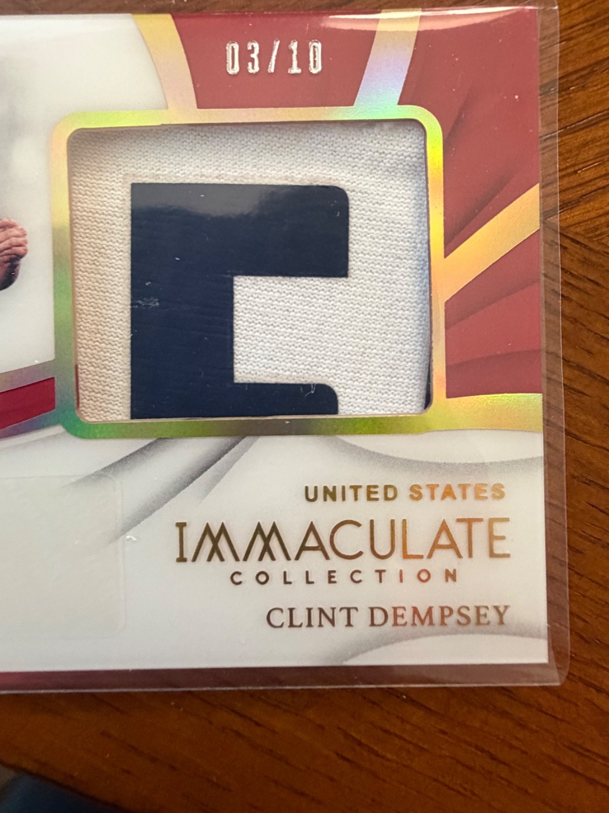 Clint Dempsey 2018-19 Immaculate Premier Patch Auto #03/10 USA Rare Low Number view 3