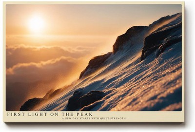 120x80cm Paul Sinus Wandbild 120x80cm Berg Sonnenaufgang alpine Landschaft