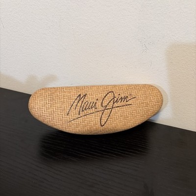 Maui Jim Brown Basket Weave Pattern Sunglass Hard Clamshell Case (case only)
