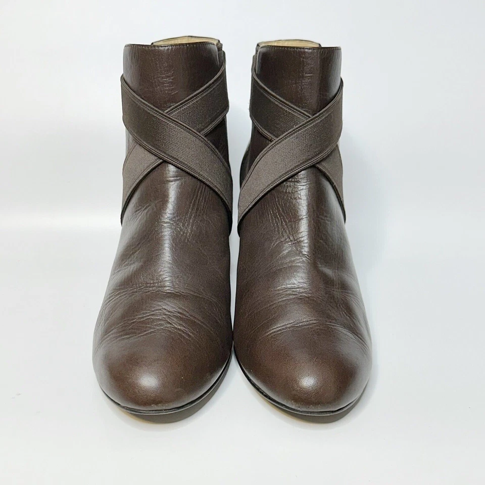 COLE HAAN Air Lyric Pull On Stretch Leather Ankle Booties Brown D29336 Womens 9 - Image 4 of 4