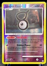 Unown V 79/146 LP Reverse Holo Adorable Secret Alphabet Pokemon Card!