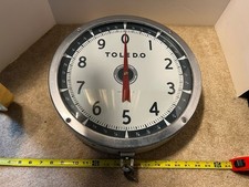 Vintage Toledo 2110 negozio di alimentari da appendere, ferramenta, scala mercantile 30 libbre, anni '50