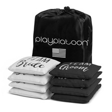 Weather Resistant Cornhole Bags - Set of 8 Regulation Corn Hole Bean Bags - T...