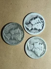 lot of three  Mercury dimes